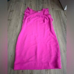 Pamella Pamella Roland Vibrant Pink Mini Dress with Flutter Sleeve Sz 10